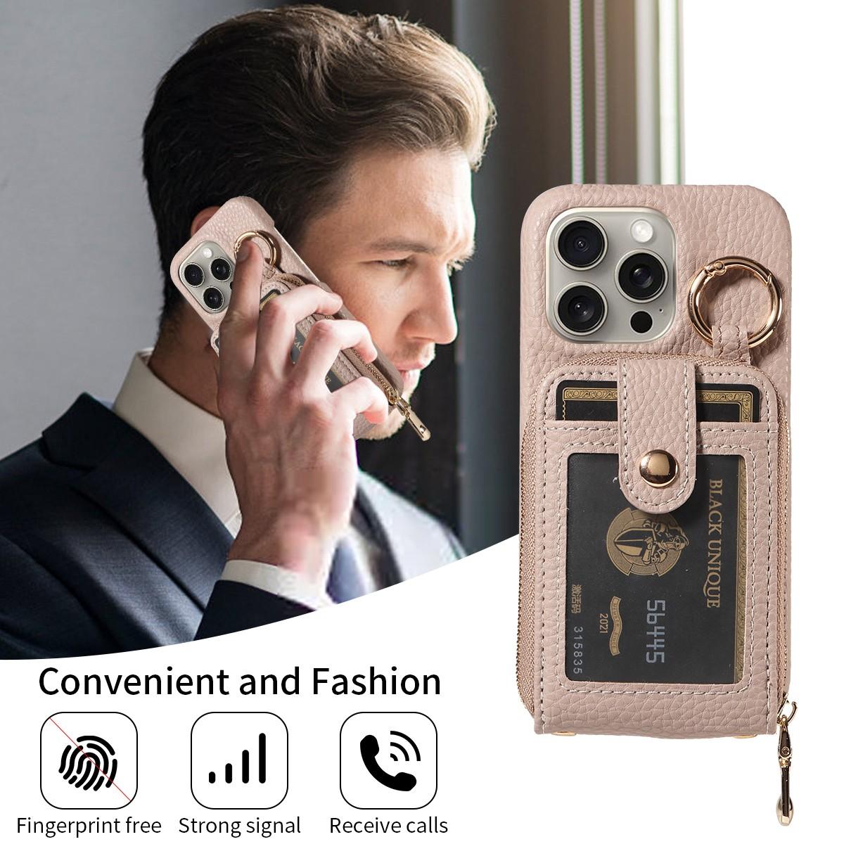 iPhone 17 Pro Max Case, Multi-Function Wallet Design, Secure Zipper Closure, Durable Protection Cover, Compatible with Multiple Models