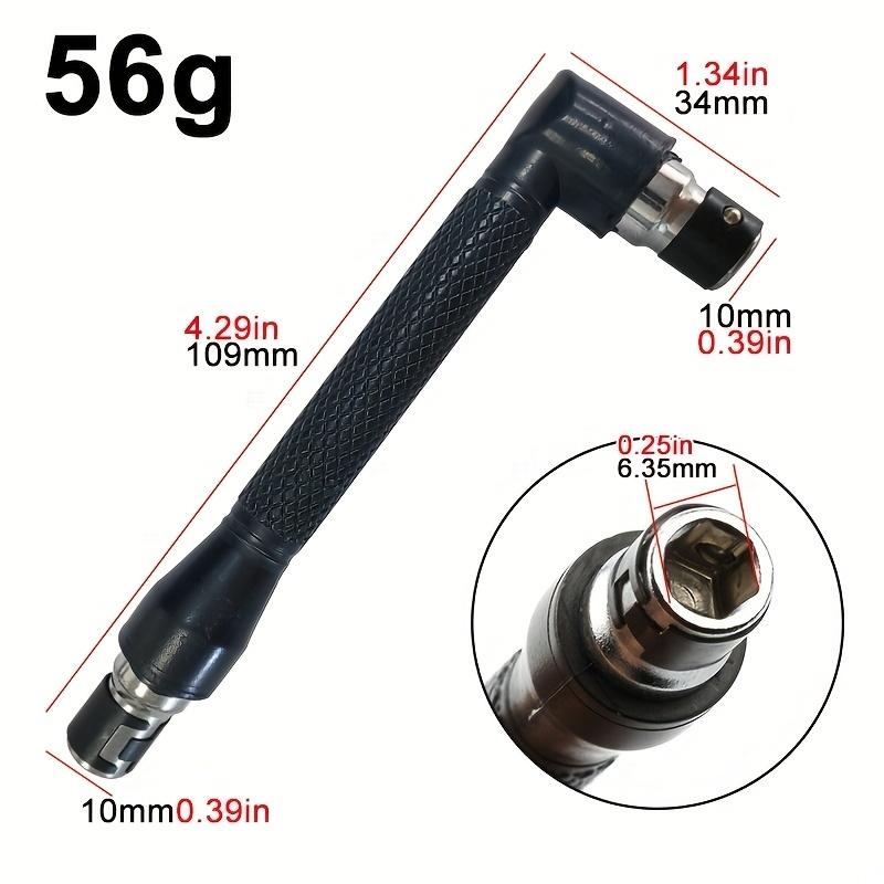 Hexagonal screwdriver bit 90-degree double-headed handle 6.35mm wrench tool black non-slip manual screwing accessory