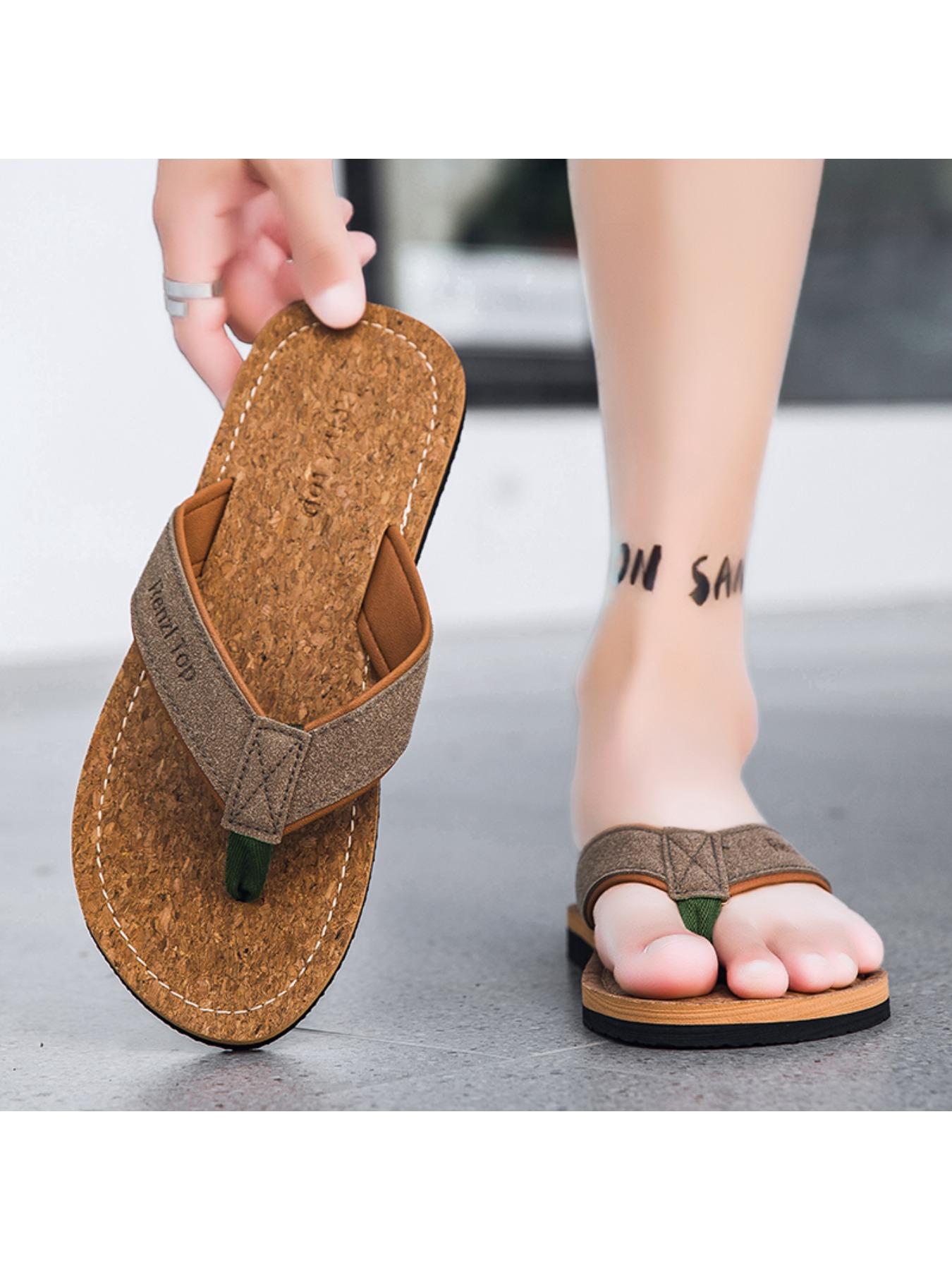 Summer Men's Sandals, Casual Y-Strap Eva Slippers, Lightweight Outdoor Beach Shoes, Indoor Home Footwear, Comfortable and Stylish