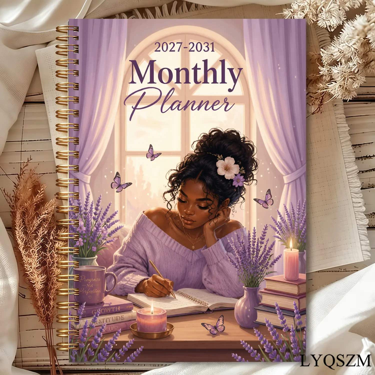 2027-2031 Monthly Planner 5 Year Monthly Calendar with Monthly Tags, 60 Month Annual Schedule Organizer Notebook, Aesthetic Spiral Bound Journal for Students and Teachers, Perfect Gift Choice