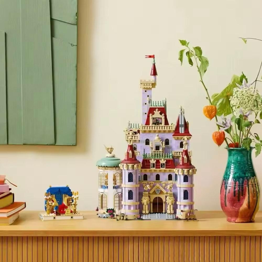 Beauty and Beast Castle Building Blocks Set, Educational Toy, Home Office Decoration, Adult Use, Christmas Gift, Compatible with 43263 2916PCS