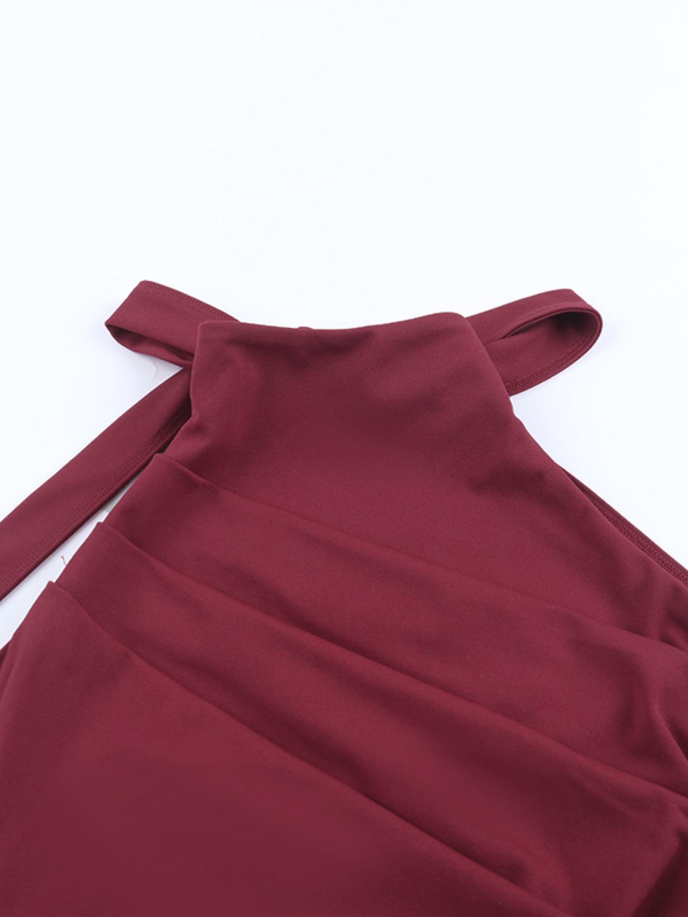 Elegant High Slit Backless Dress, Slim-Fitting Design, Perfect for Evening Wear & Special Occasions, Stylish Women's Clothing