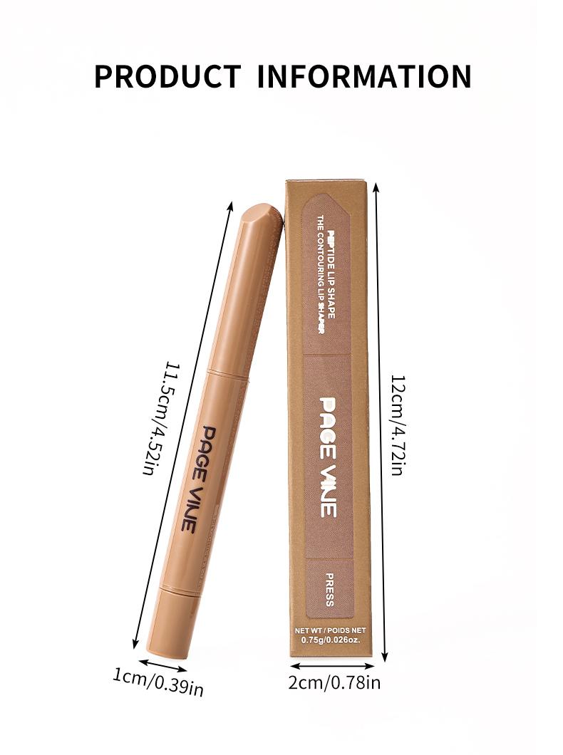 Matte Smooth Peptide Lip Liner, Nude Lipstick Dual-Use Pen, Neutral Tone, Sheglam Makeup Essential, Natural Lip Effect, Daily Use