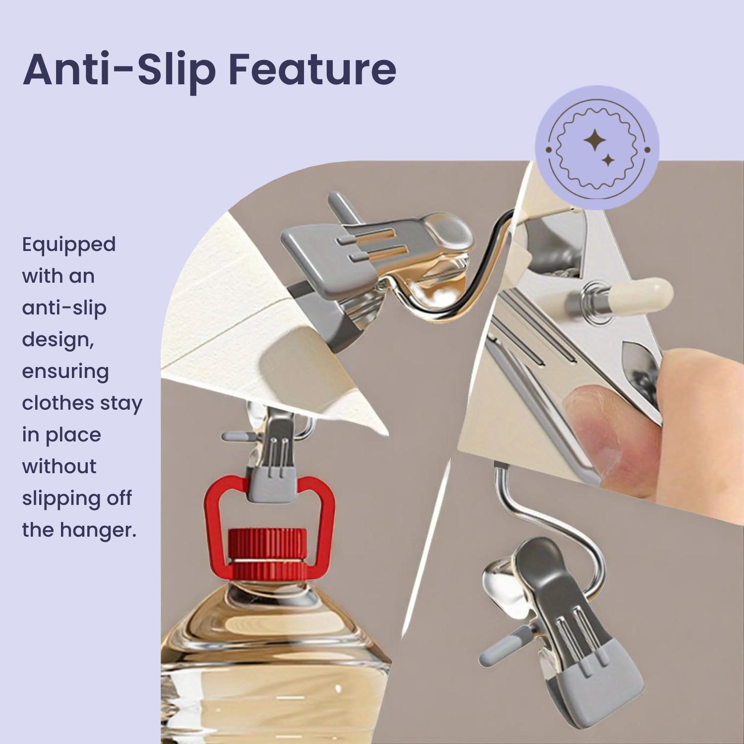 Riding the Home Organization Trend! These  10/15 - piece Metal Clip Hangers are a MUST - HAVE! Anti - Slip, Windproof, Great for Pants, Boots & Hats! Neaten Up Your Closet Effortlessly! # HomeDecor # ClothesStorage Stainless Steel Hanger