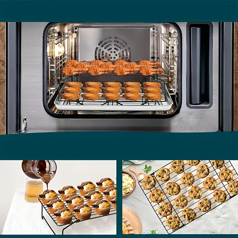 Stackable Cooling Rack for Baking and Cooking, 6/1-Layer Carbon Steel Oven-Compatible Cookie Tray, Ideal for Pizza and Pastry Racks
