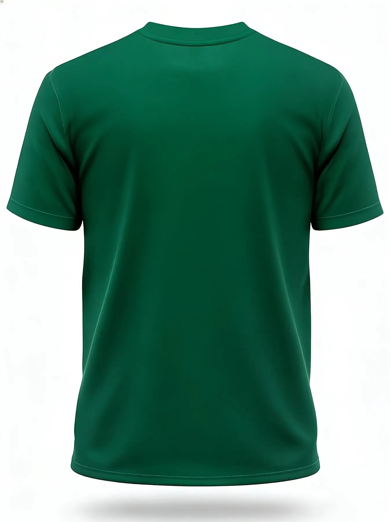 Men's Aztec Sunstone Mexico Sport T-Shirt, Tribal Style Round Neck Short Sleeve Top, Loose-Fitting Geometric Pattern, All Seasons