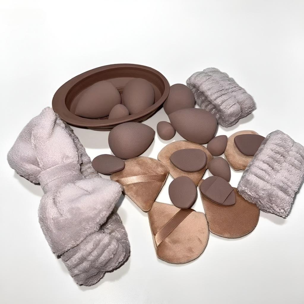 54PCS Professional Makeup Tool Set - Complete Cosmetic Brush, Sponge, Puff, Headband & Brush Cleaning Bowl Kit - Multi-Use Facial Makeup & Cleaning Accessories for Daily & Pro Use, All-in-One Makeup Essentials Set ,Gifts For Women