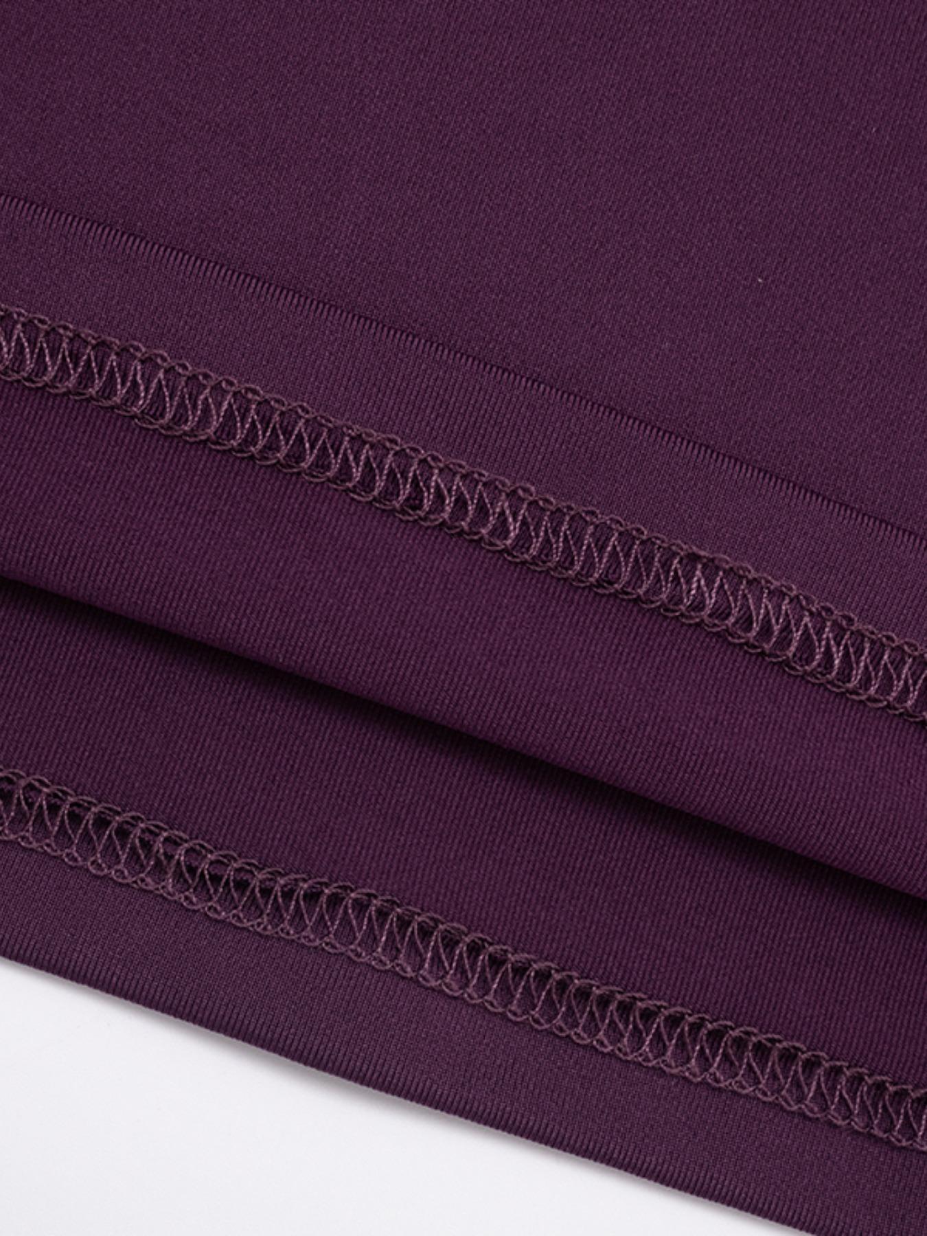 Women's Fashion Casual Solid Color Deep V Neck Flounce Sleeve Fitted T-Shirt Top, Comfortable Spring & Fall Wear, Versatile Ladies' Clothing Womenswear