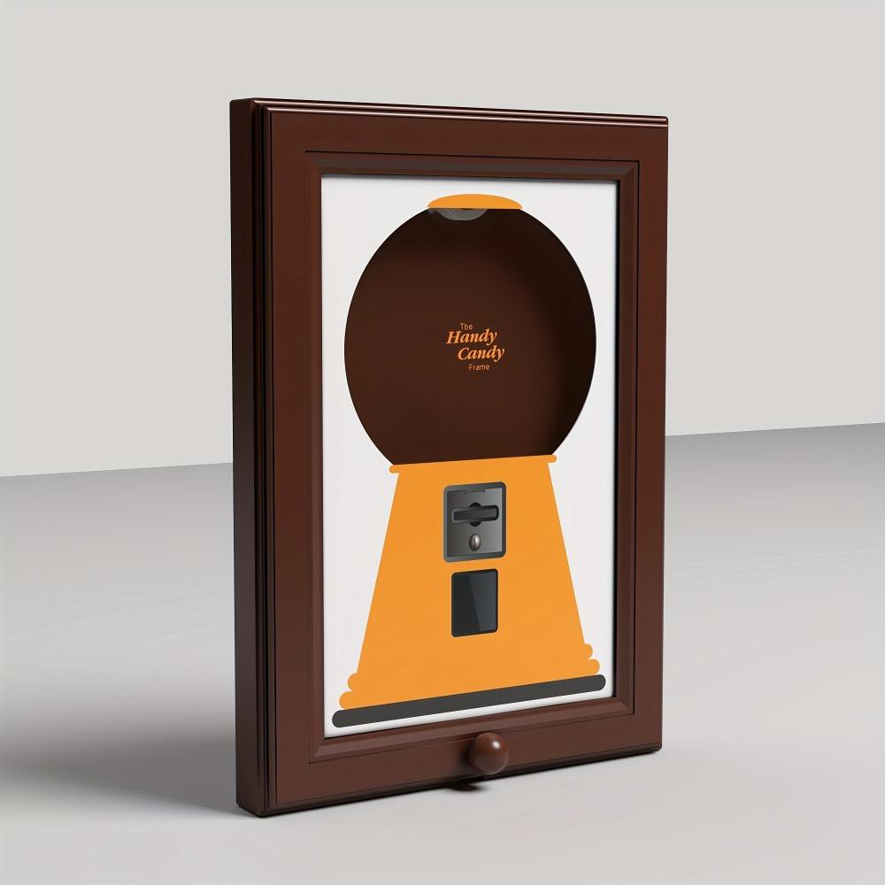 Candy dispenser, perfect Christmas gift candy distribution rack, square frame design, can be hung on the wall, equipped with candy distribution function
