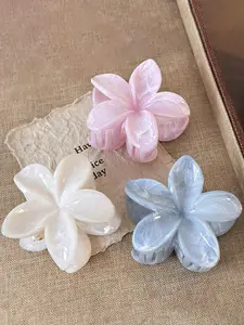 2026 Viral TikTok Flower Hair Clips 🌺 Aesthetic Design Pastel Marble Hair Claws for Women & Girls. Soft Girl Style Hair Accessories. Trendy Floral Hair Jaw Clips for All Hair Types. Must-Have Cute Summer Essentials!