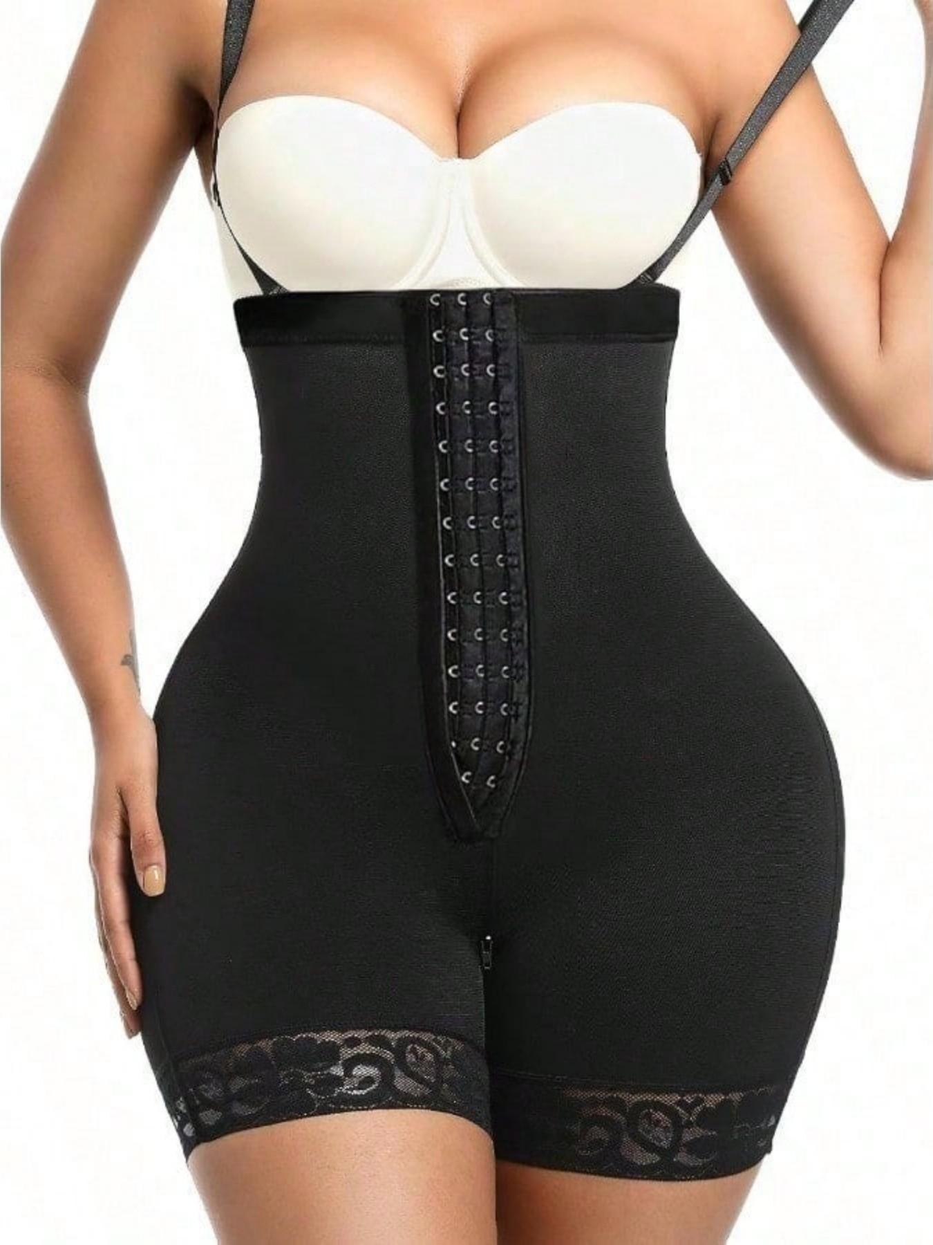 Women's Fajas Colombian Shapewear Bodysuit, Body Shaper Jumpsuit Tummy Control Butt Lifter Zipper Crotch, High Compression, Body Sculpting Compression, Adjustable Hooks Waist Trainer, Suitable For Daily Wear Or Party