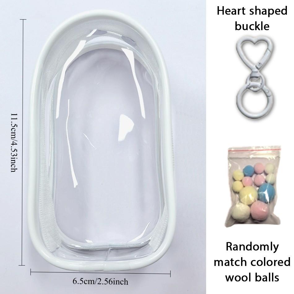 Mini Labubu Colorful Protector Case Organizer Box, For Labubu 4.0 the Monsters Pin, Love Series Outdoor Display Bag, Perfect for Collectors