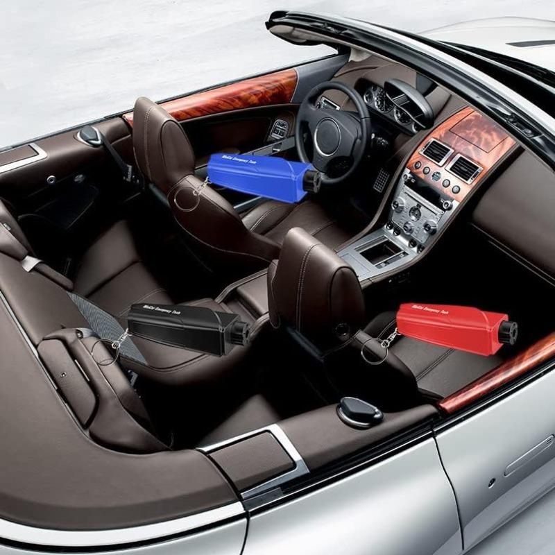 Car Window Breaker Keychain, Glass Shatter Tool, Seatbelt Cutter, Emergency Escape Kit, Underwater Safety Hammer, Car Accessory, 3-In-1 Car Survival Gear