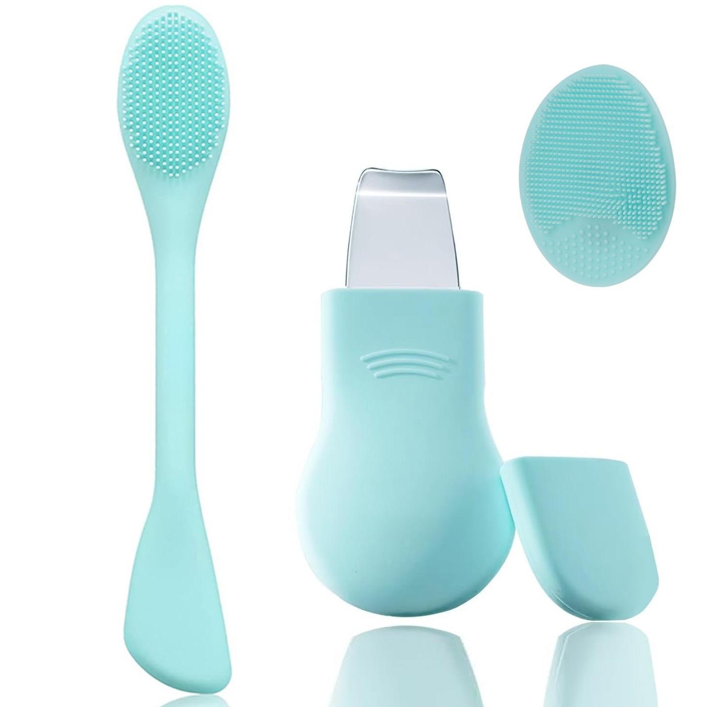 Ultrasonic Facial Skin Scrubber, Deep Cleansing Blackhead Remover, Gentle Exfoliating Spatula, At-Home Pore Cleanser for Women & Men, Facial Cleansing Tool, Facial Cleansing Equipment