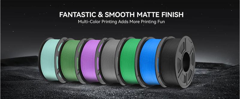 PLA Matte 3D Printer Filament 1KG 1.75mm SUNLU Matte PLA Filament - Neatly Wound, 1KG/Roll
