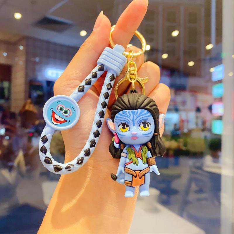 Avatar Keychain Accessories: Fun, Creative, Adorable Car Key Fob Pendant Decorations, 3D Key Ring, Ideal Gift for Family, Friends, Lovers, Perfect for Holidays, Parties, and Other Occasions, Keychain Series Figures