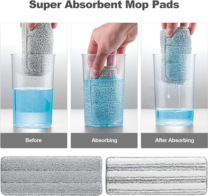 JOYMOOP 60" Mop and Bucket with 8 Reusable Microfiber Pads Hands Free Flat Floor Mop and Bucket Mop with Wringer Set JOYMOOP 60" Mop and Bucket with 8 Reusable Microfiber Pads Hands Free Flat Floor Mop and Bucket Mop with Wringer Set