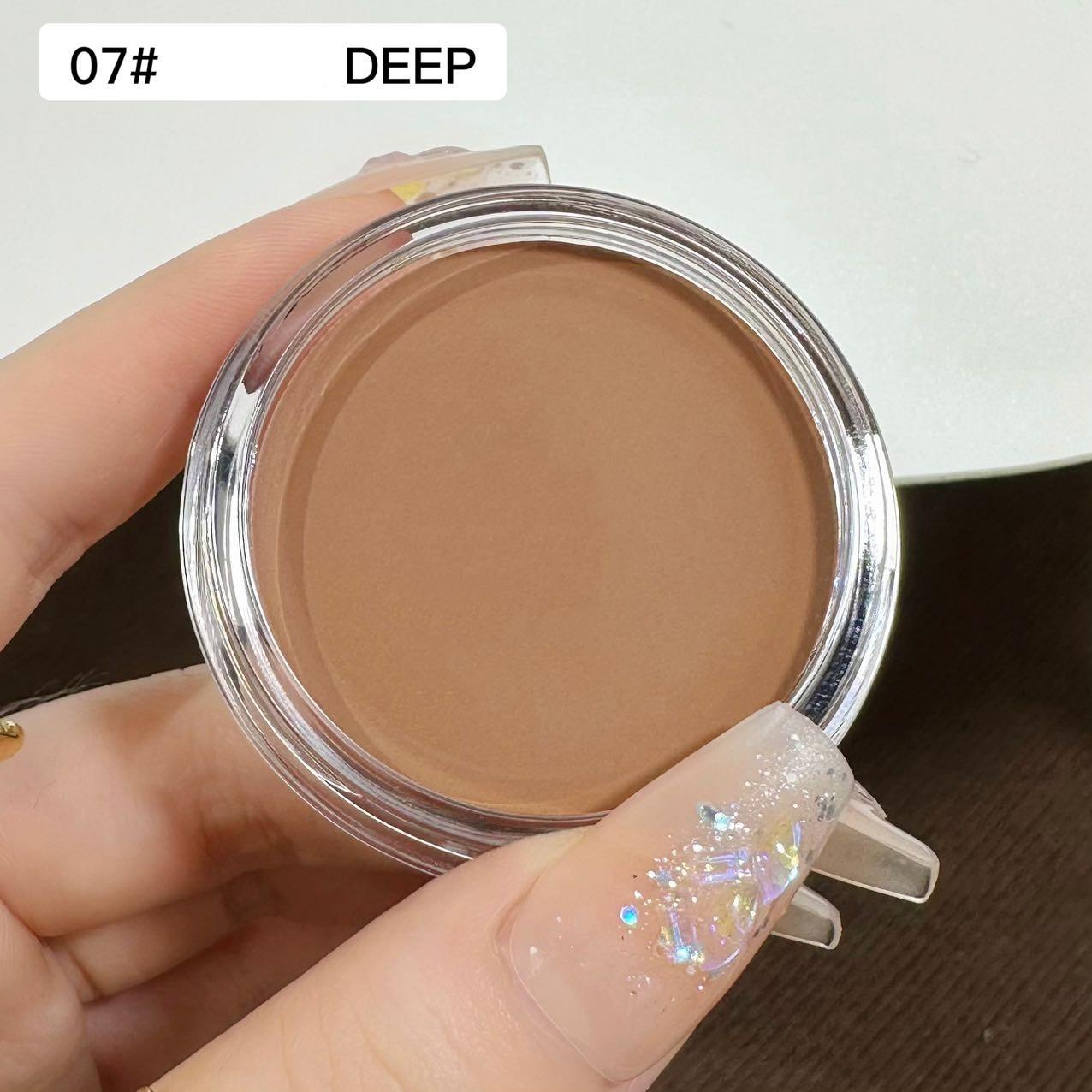 Waterproof Full-Coverage Concealer Cream, Matte Finish, Covers Blemishes, Dark Circles, Tear Lines, Long-Lasting, Super Coverage, 7 Colors Available