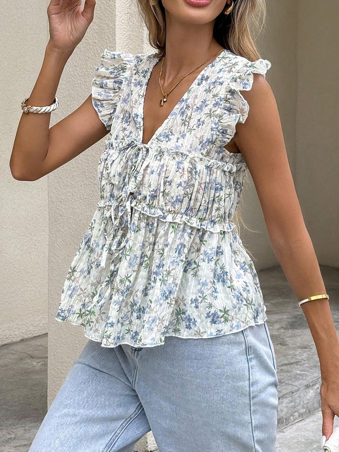 Women's Sleeveless Fitted Shirt Blouse, Fashionable For Summer