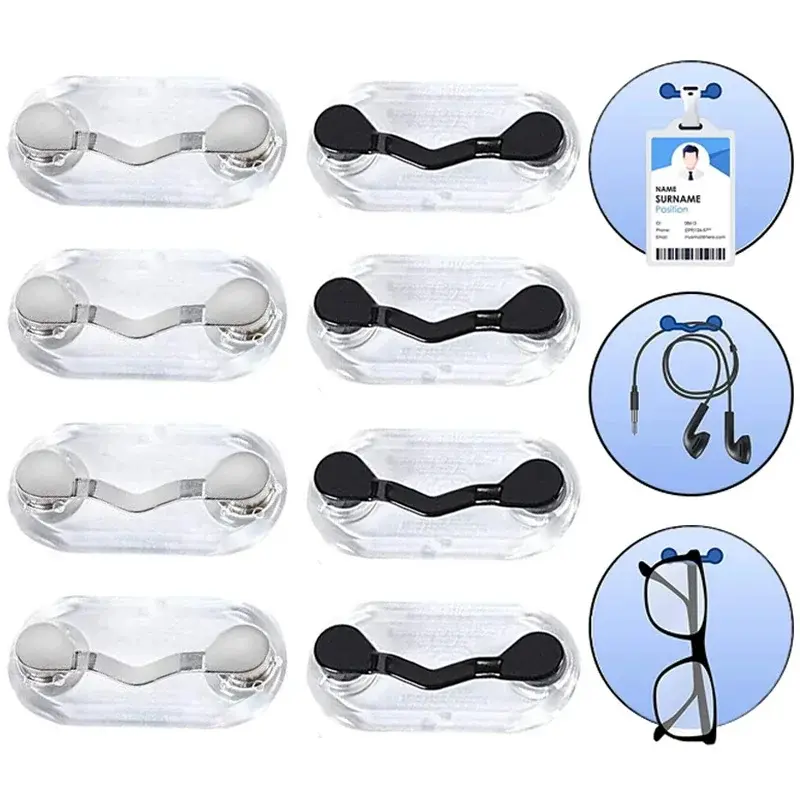 Magnetic Eyeglass Holder Pin - Stylish Hands-Free Glasses & Headphone Clip for Clothing