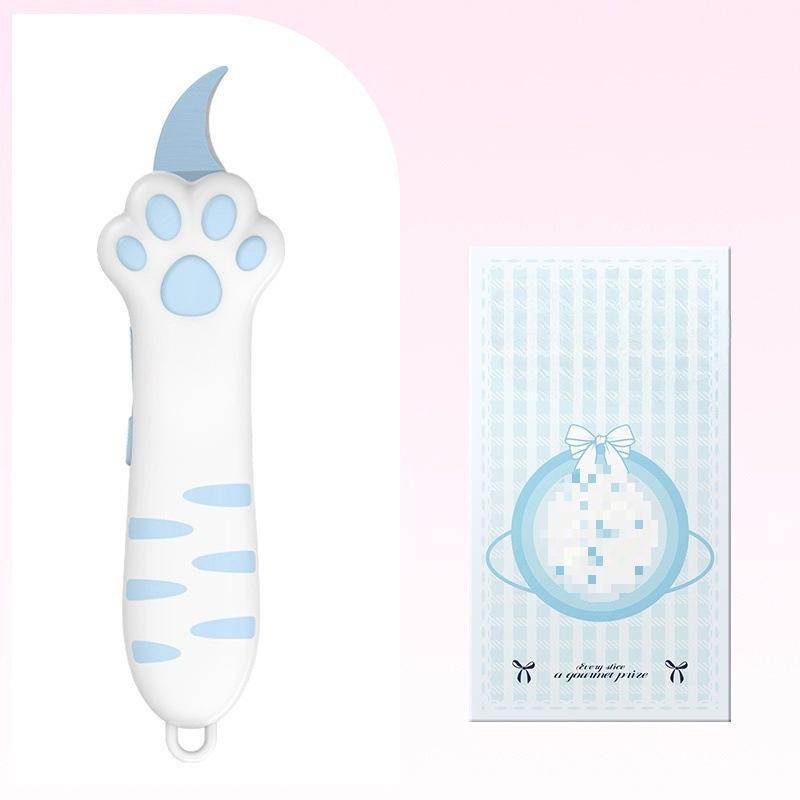 2026 New Extendable Cat Claw Knife, Cute Cat Shape Unboxer, Portable Pet Lover Tool, Multi-Functional Utility Knife for Boxes and Seals
