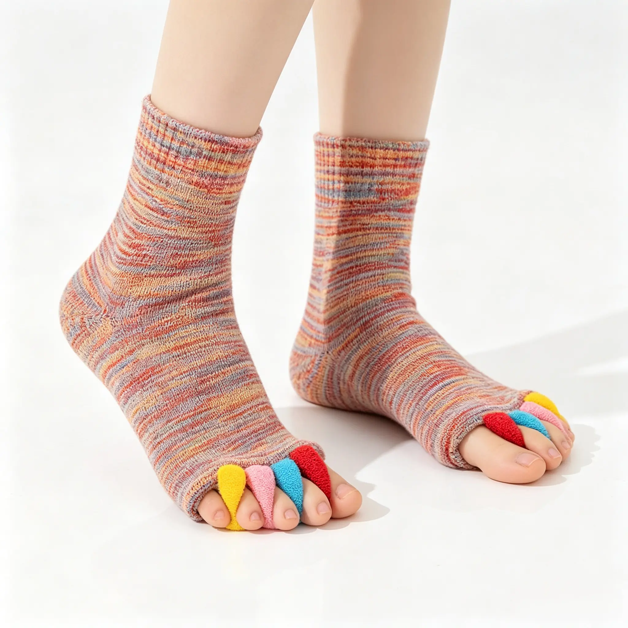 Foot Alignment Socks with Toe Separators for Men or Women