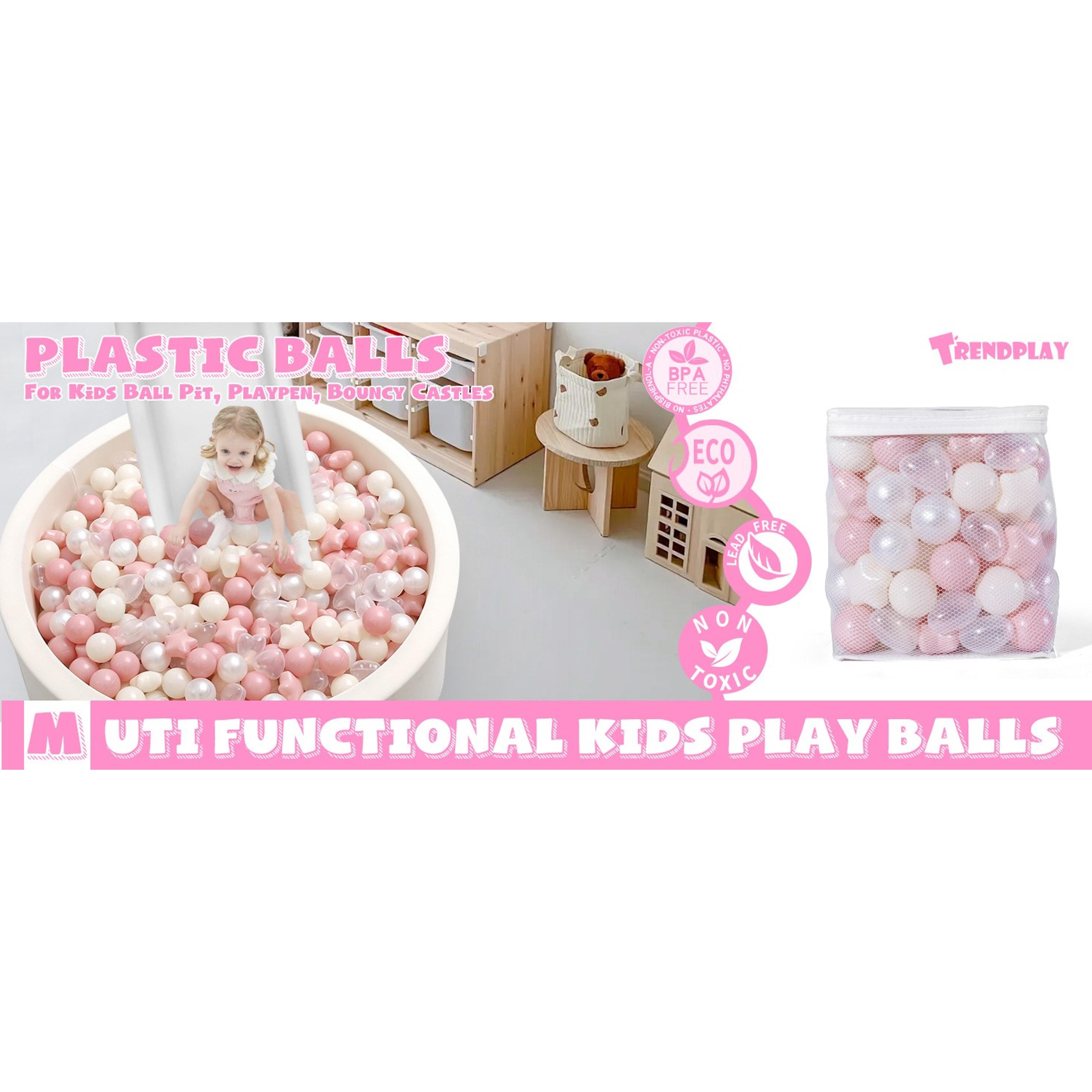Ball Pit Balls Star and Heart Shapes for Toddlers - Non-Toxic BPA-Free Plastic, 50/100/200/500 Count, Colorful Safe for Kids Indoor Outdoor PlayGift