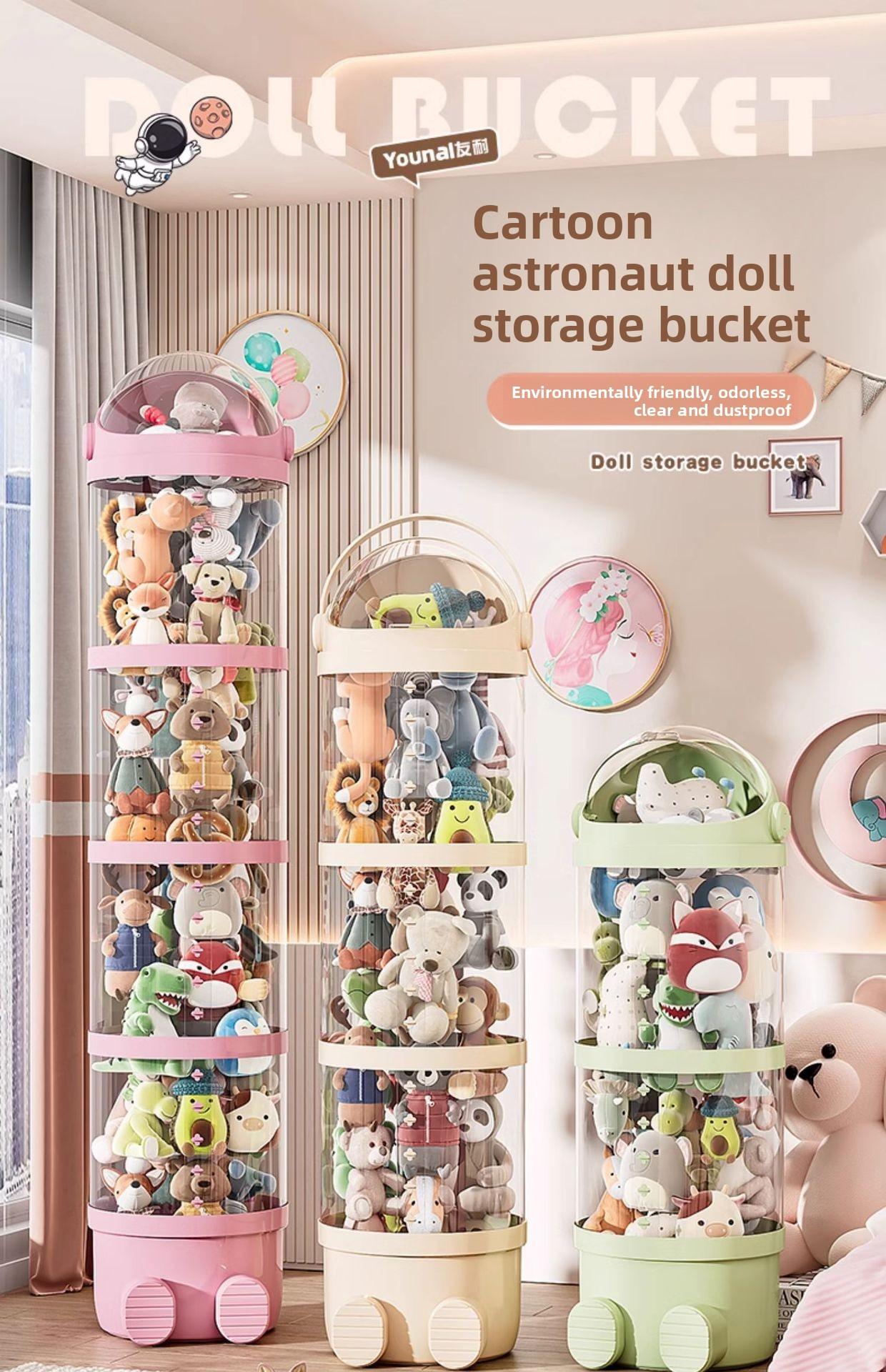 Miniature Figure Display Box Storage Box, Transparent Storage Rack for Small Collectibles and Plush Characters with Stackable Design