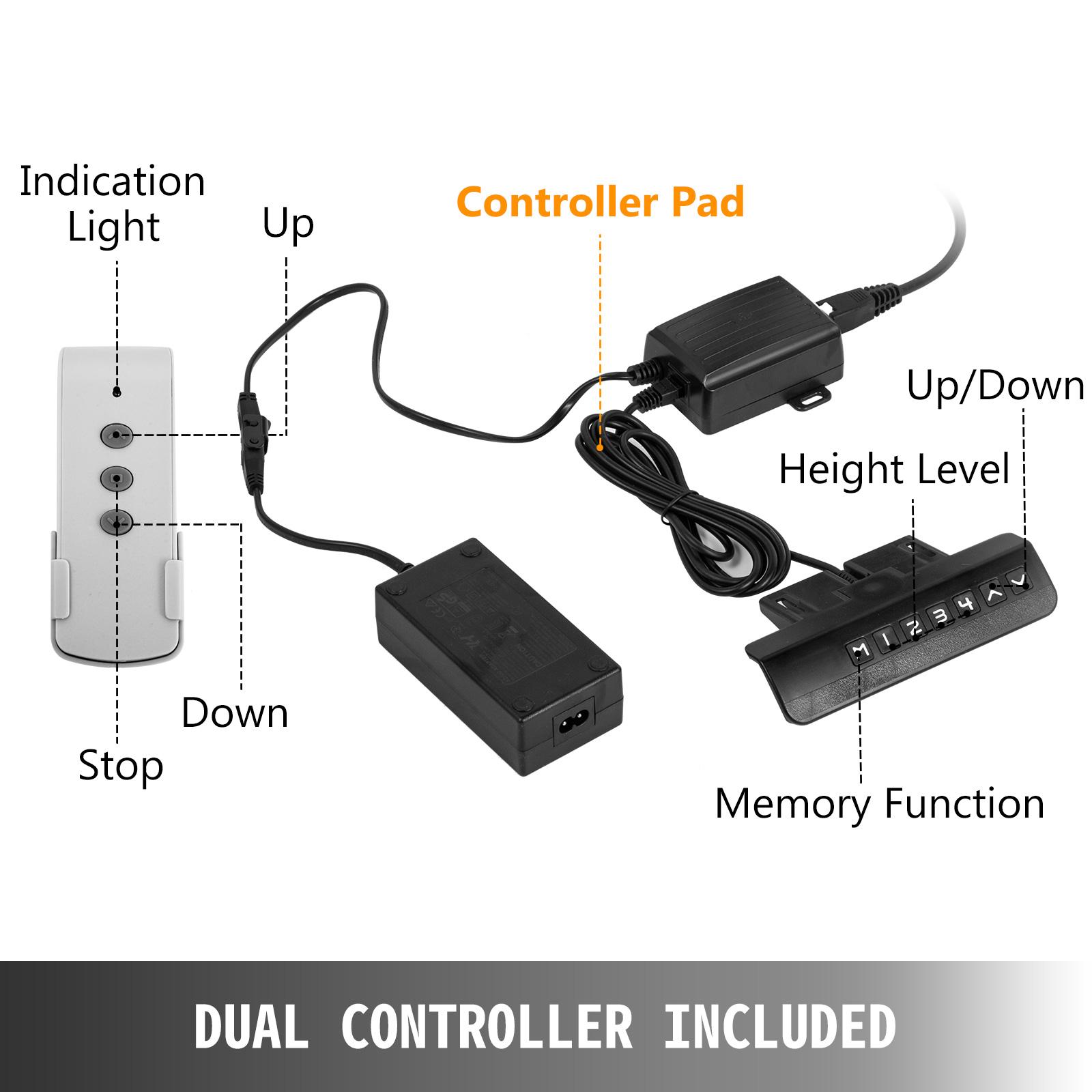 VEVOR Motorized TV Lift Stroke Length 35 Inches Motorized TV Mount Fit for 32-65 Inch TV Lift with Remote Control Height Adjustable 28.7-64.2 Inch, Load Capacity 154 Lbs