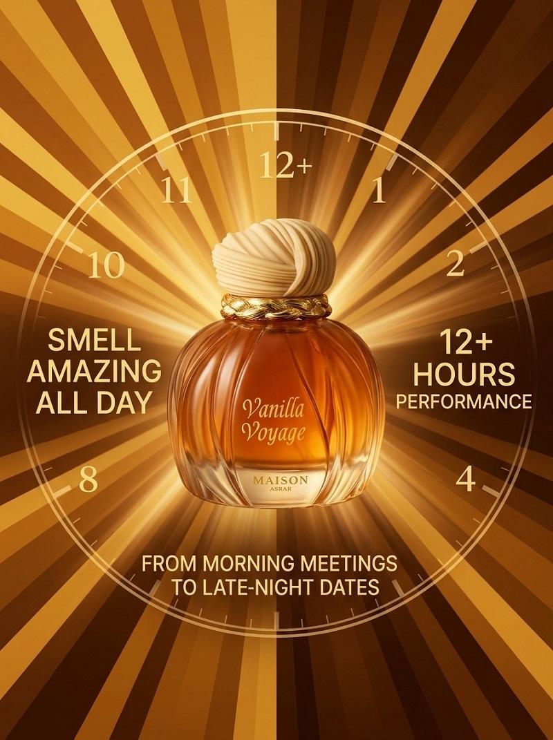 Vanilla Perfume 100ML Unisex, Sweet Caramel Honey Amber Vanilla Eau De Parfum, Long Lasting Gourmand Fragrance, Gift for Her Him