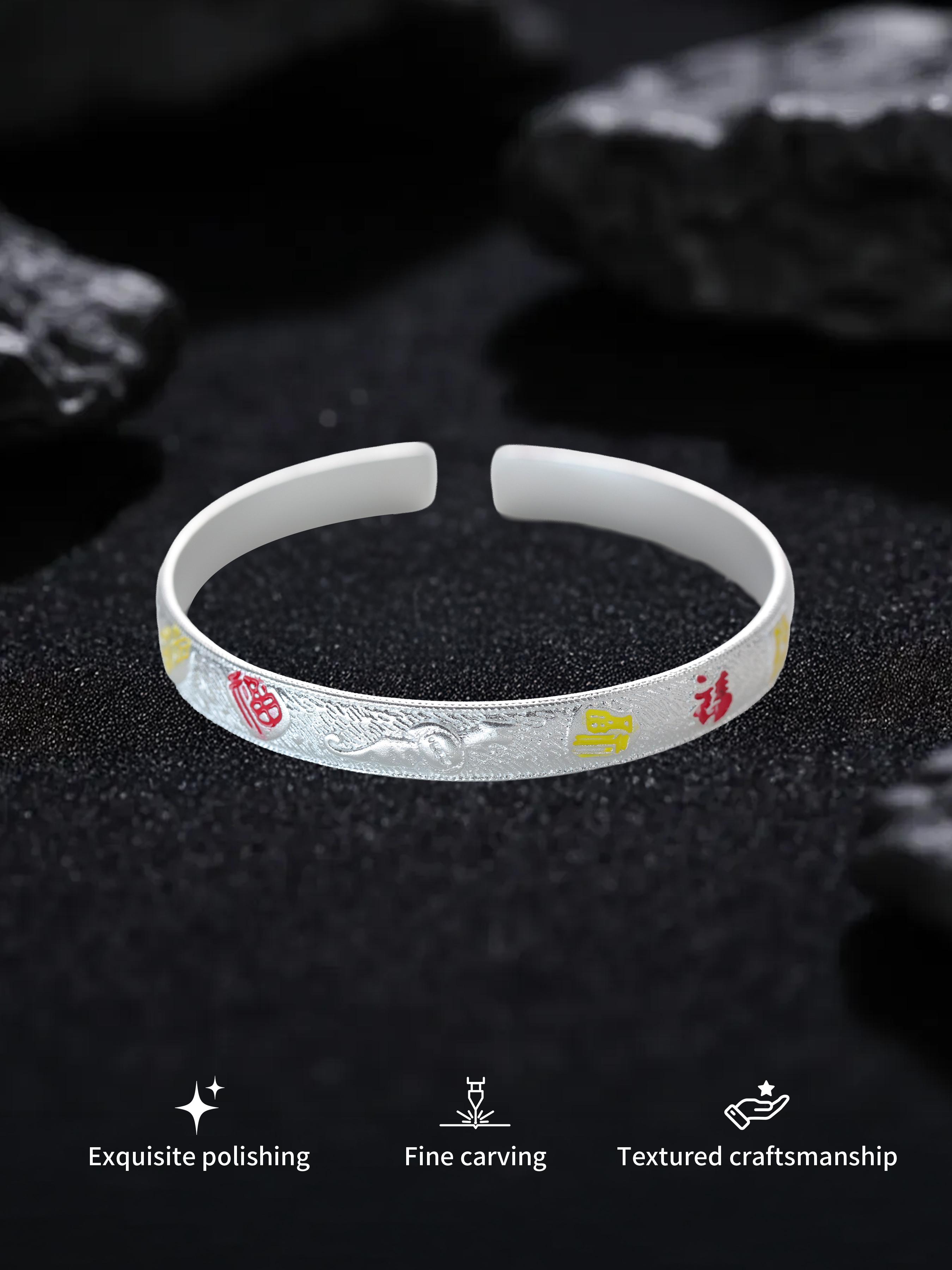 Elegant Enamel Bracelet in Luxury Gift Box with Bag, Perfect for Thoughtful Gifts, Stylish and Practical Jewelry Present