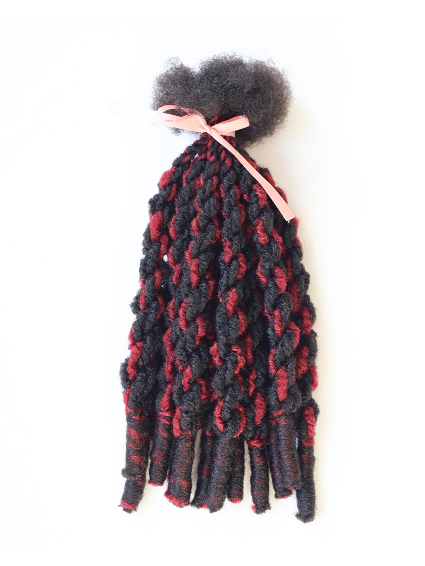 Double Twist Men's Crochet Hair Extensions, 14 Inches, 12 Pieces, Lemon Braid Style, Stylish and Versatile Hair Accessories