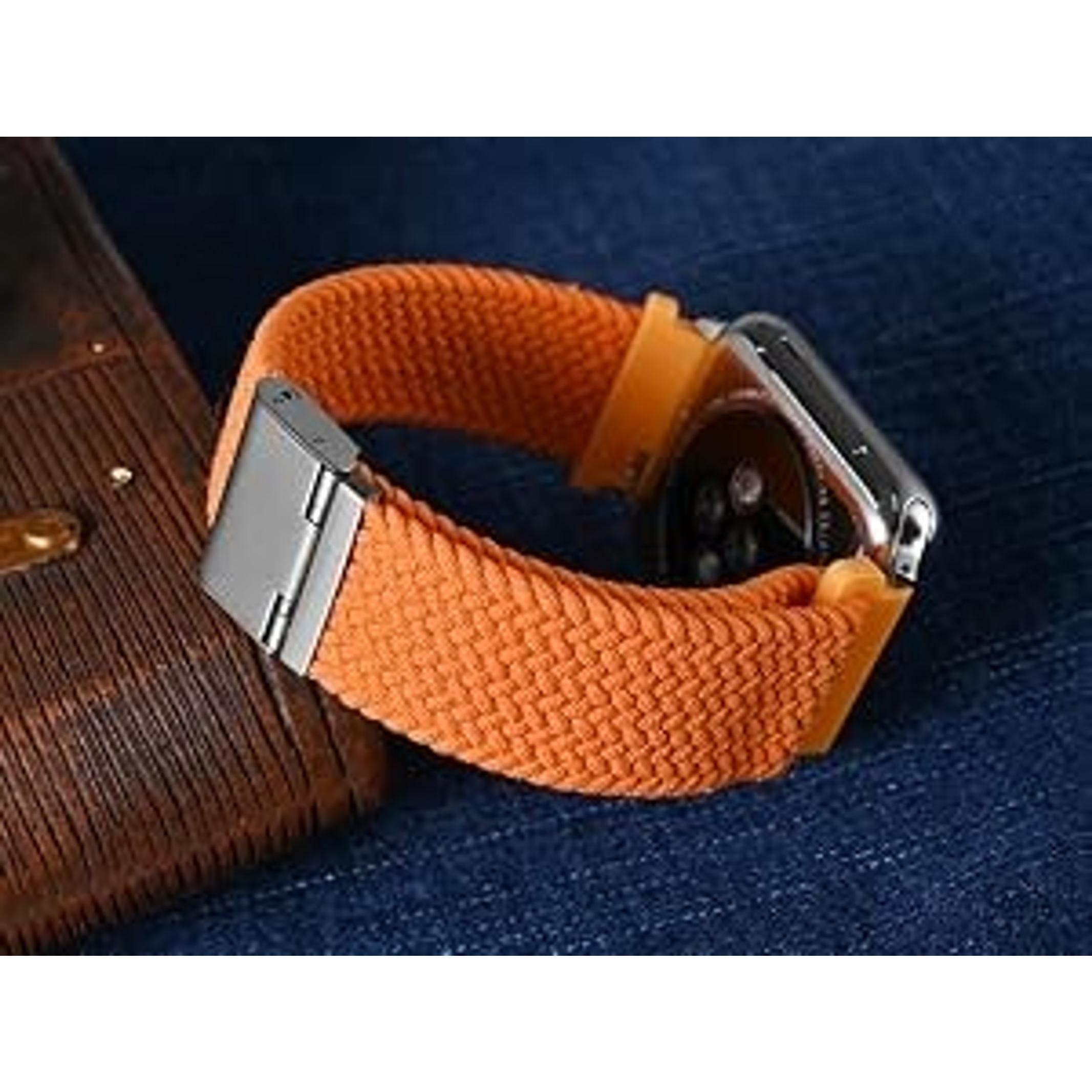 22mm Braided Nylon Watch Band for Men & Women, Quick Release, Black Stainless Steel Buckle - BlackGift