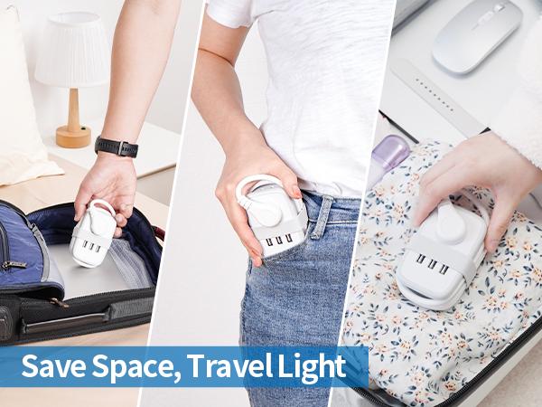 Travel Power Strip with USB Ports, NTONPOWER 2 Outlets 3 USB with 3FT Short Extension Cord Flat Plug, Mini Power Strip Flat Plug, Portable Small Size for Travel Cruise Essentials,
