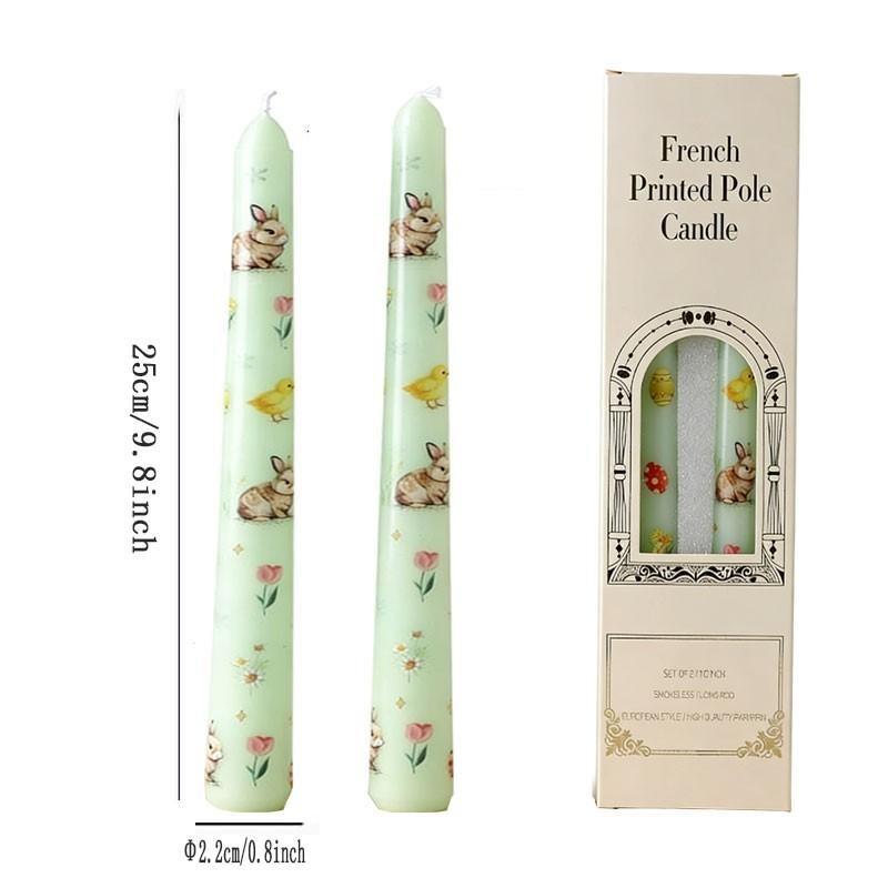 Easter Wax Set, Multi-Color Candles, Rabbit/egg/chick Prints, High-Quality Smokeless Wax, Perfect for Easter Table Decor, Home Décor, Gift Ideas