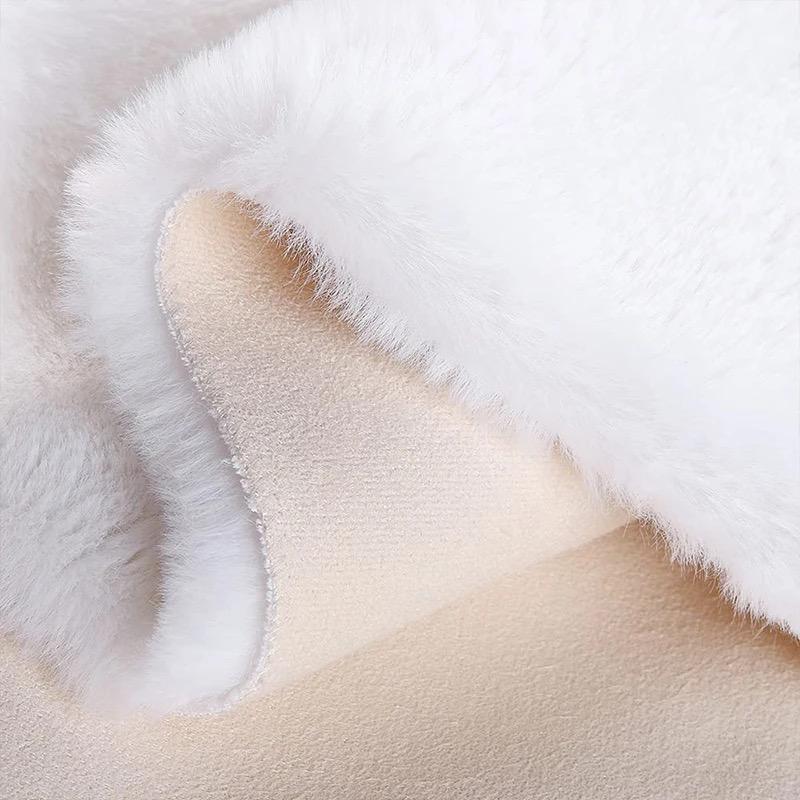 Solid Color Non-slip Floor Mat, Modern Soft Plush Area Rug, Decorative Floor Carpet for Home Living Room Bedroom