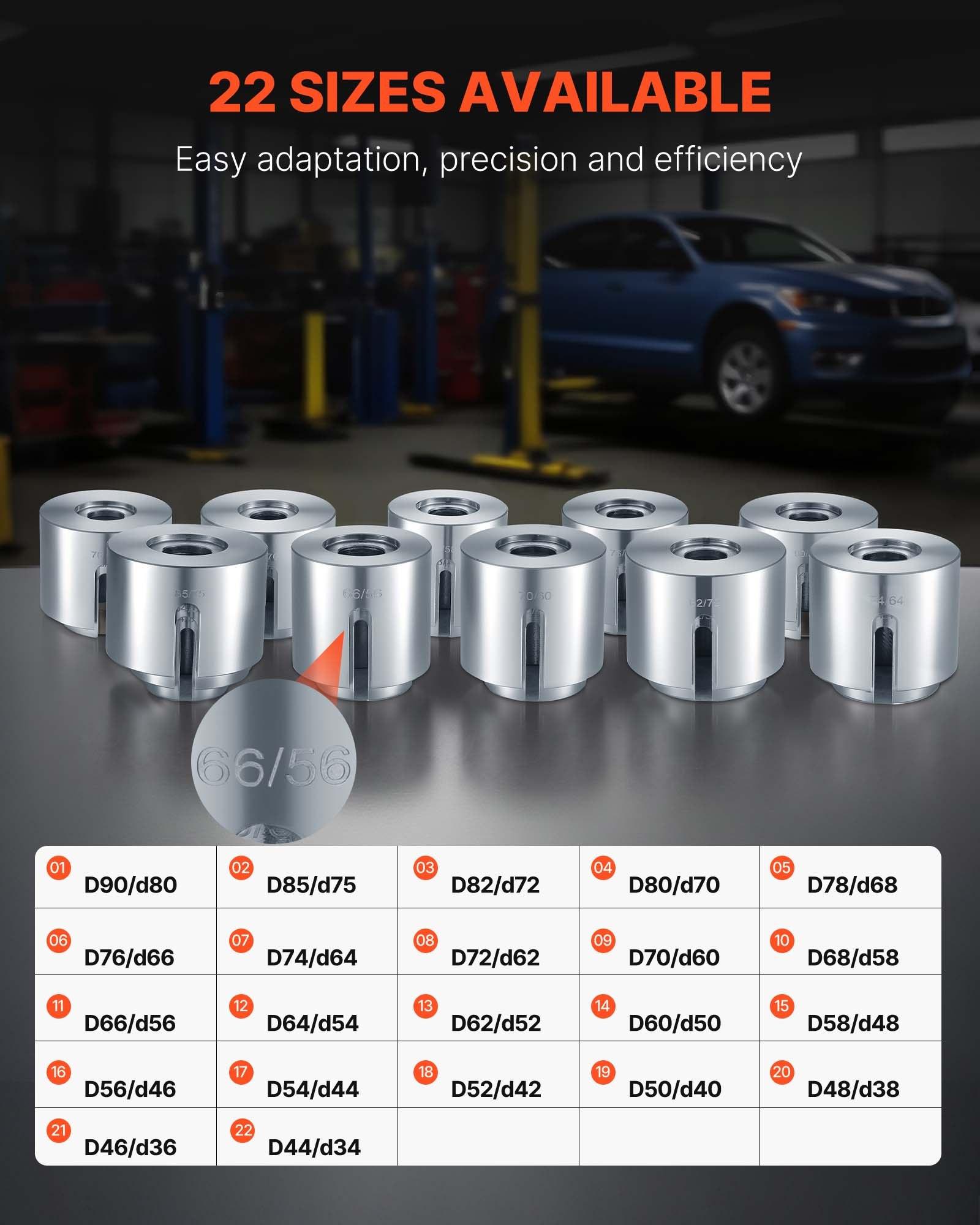 VEVOR Pull and Press Sleeve Kit, 27 PCS, Steel Bush Removal Insertion Sleeve Tools with Carrying Case, Compatible with LCV and HGV Engines, for Removing and Installing Bushings, Bearings, and Seals VEVOR Pull and Press Sleeve Kit, 27 PCS, Steel Bush Removal Insertion Sleeve Tools with Carrying Case, Compatible with LCV and HGV Engines, for Removing and Installing Bushings, Bearings, and Seals