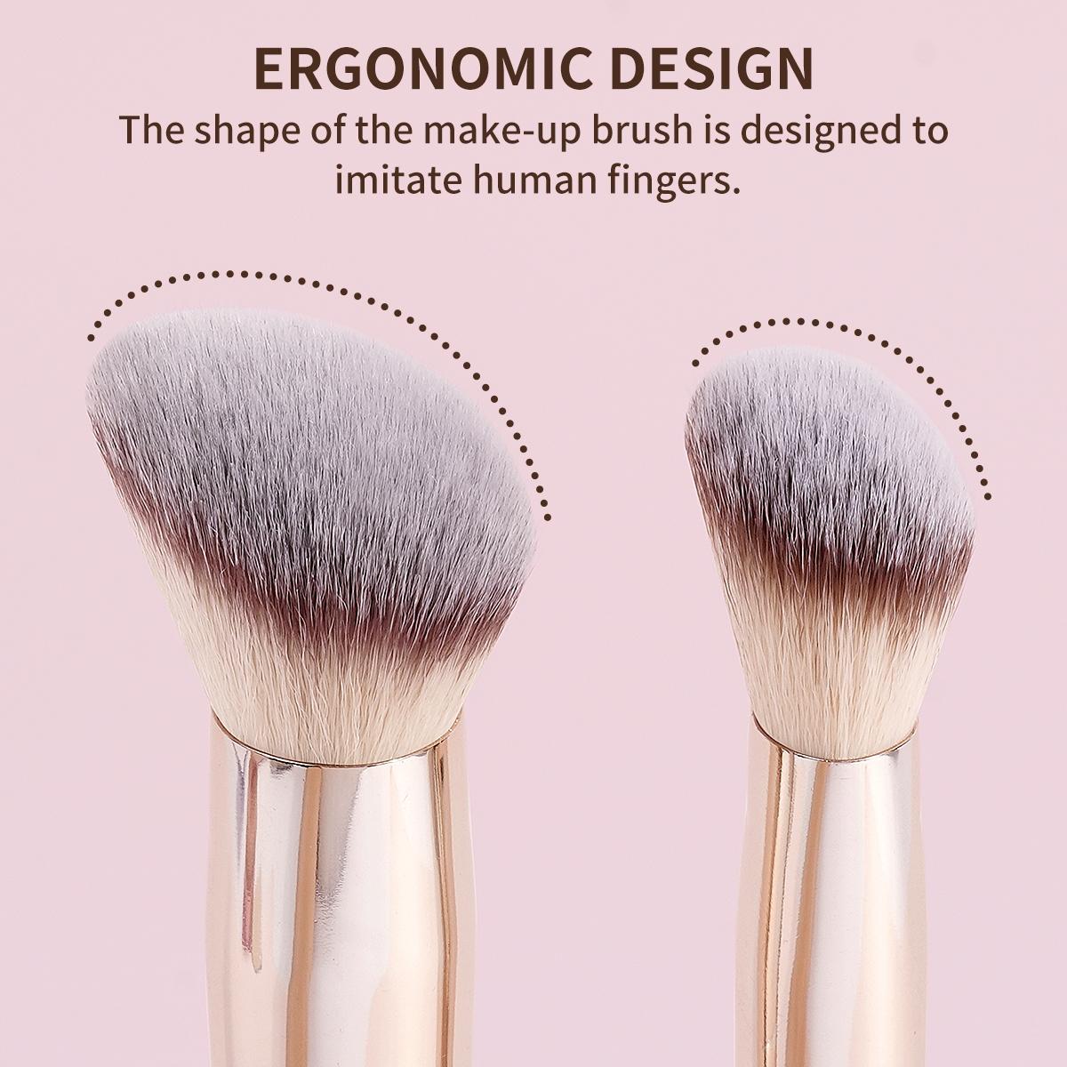Professional Beauty Face Makeup Brush Set, 2 Counts/set Contoured Foundation Brush, Concealer Brush & Makeup Blending Brush, Multifunctional Makeup Tools, Travel Makeup Brush Set, Cosmetics, Summer Makeup
