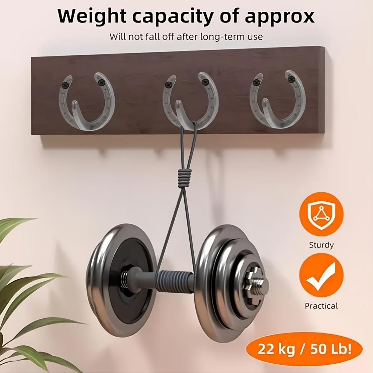 2 Vintage Cast Iron Wall Hooks, Hoop Coat Rack, Hang Keys, Towels, Hats, Rustic Style Wall Decor, Home Organization Essentials