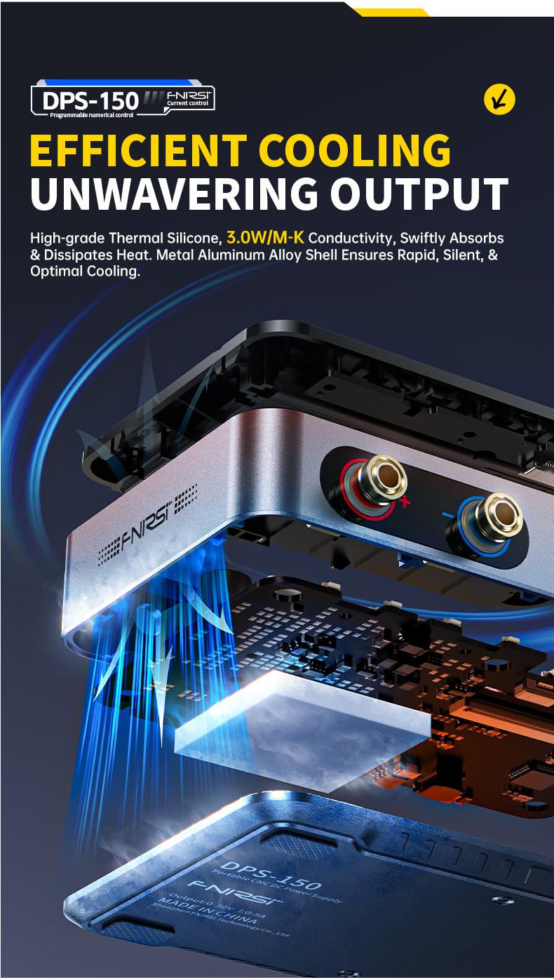 FNIRSI DPS-150 Laboratory DC Power Supply CNC Adjustable 30V 5A Digit Display Mini Portable Regulator Switching Power Supply