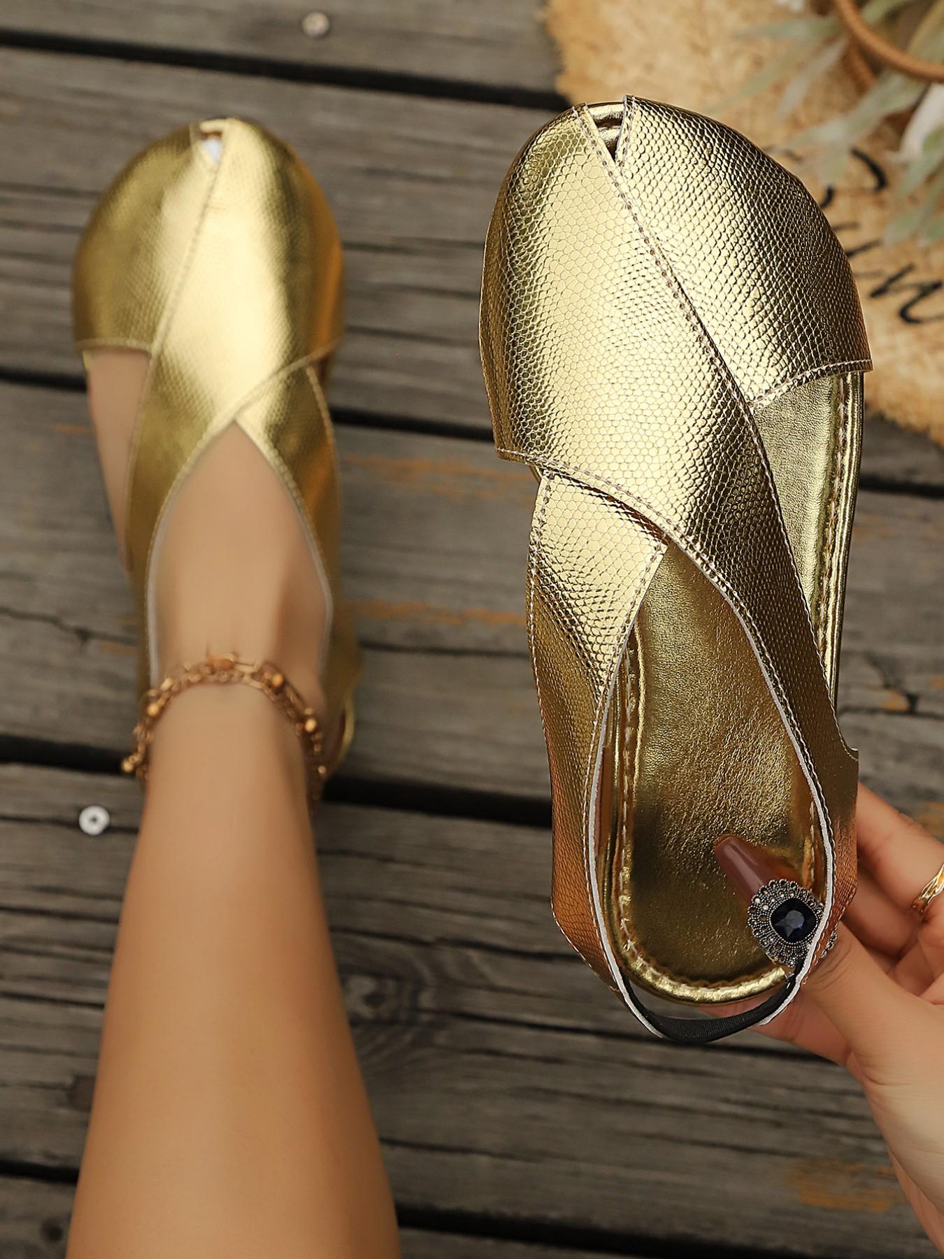 2026 Summer New Snake Print Sandals for Women, Casual PU Leather Rubber Sole, Wide Fit Beach Shoes, Cross-Border Large Sizes