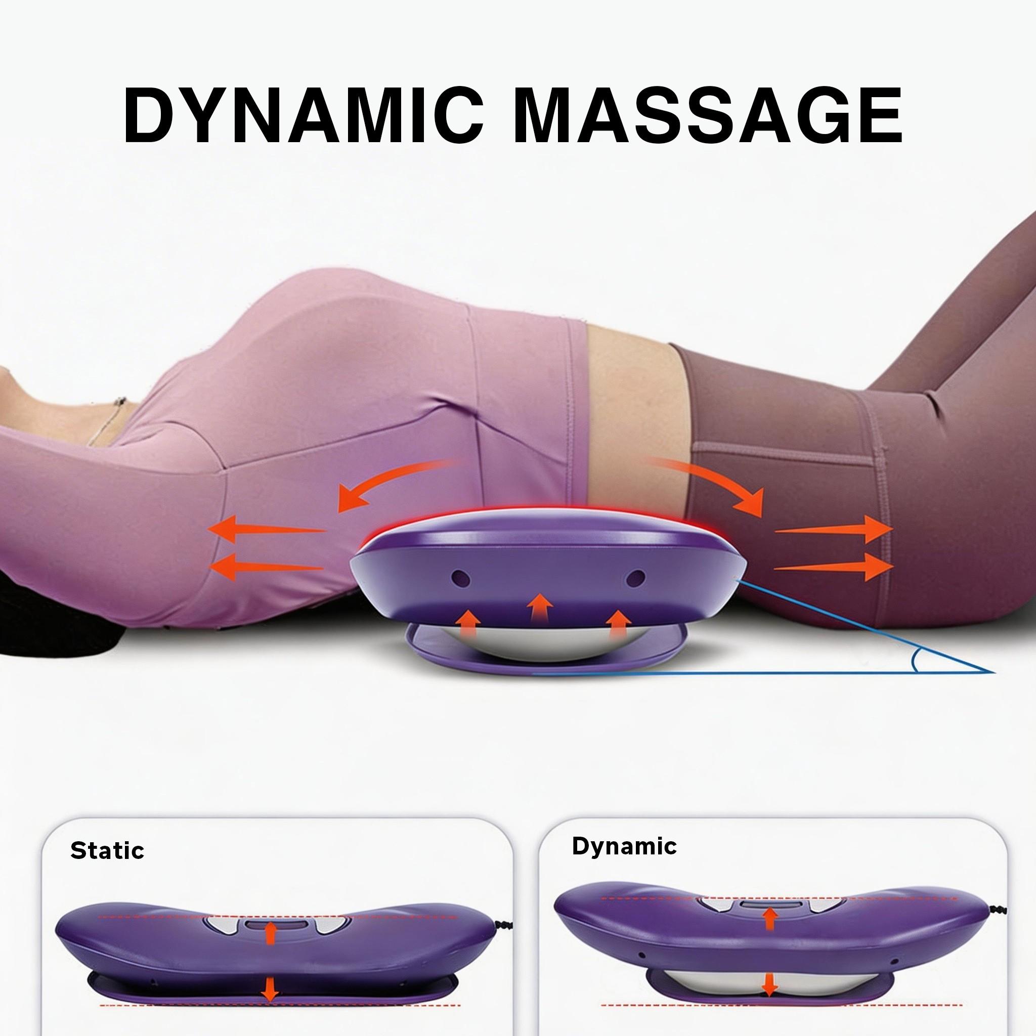 Multifunctional Electric Massage Machine for Back & Waist, Cordless Electric Back Massager with Controller, 4 Modes & 3 Levels, Back Massager with Heat for Home & Office