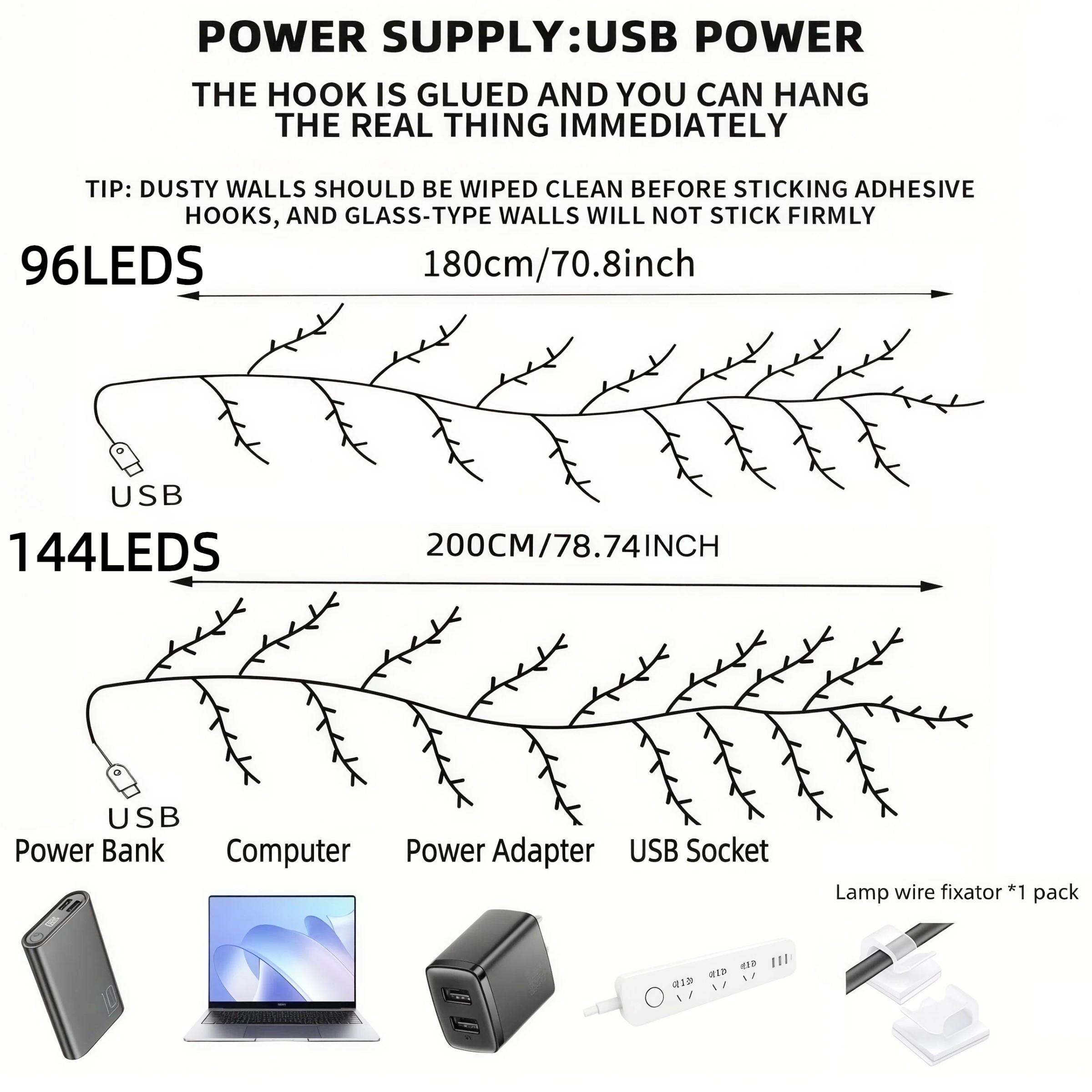 Willow Branches String Lights USB Powered with Remote Control, 8 Modes Warm White Twinkling Tree Lights for Wall Decor, Home Bedroom Living Room, Christmas Valentine Easter Wedding Party DIY Decoration Lamp