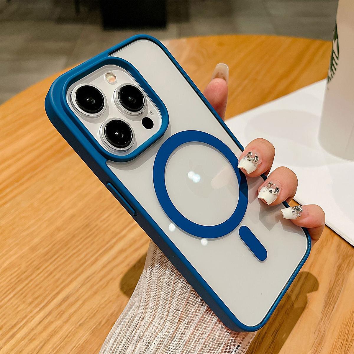 iPhone 17 16 15 14 Plus 13 12 11 Pro Max Shockproof Case - Transparent, Magnetic Suction, Non-Yellowing Features, Protective Cover for Smartphones Protector Screen Protector