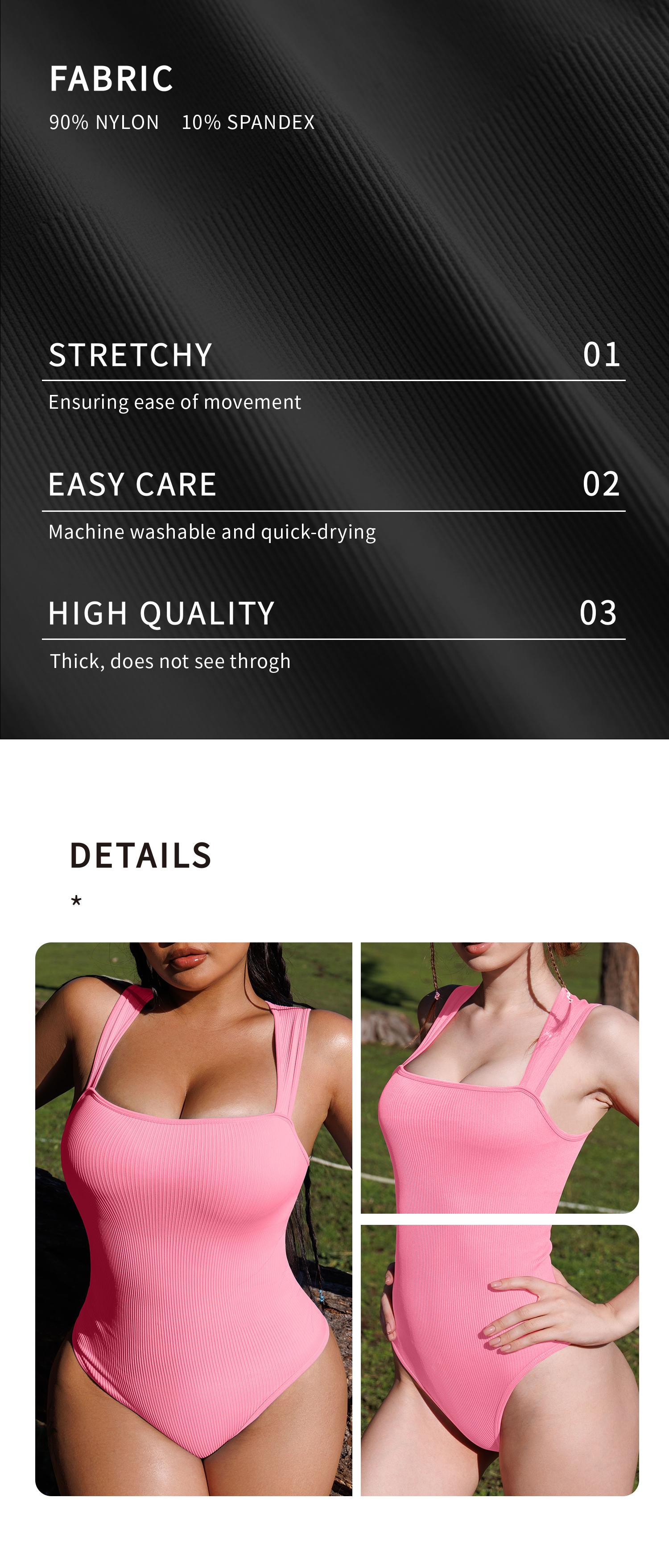 OYV Printed pattern Women's Ribbed Bodysuit-Sexy Square Neck Sleeveless Tank Top Design-Stretchy, Soft Womenswear Underwear Lady Comfort