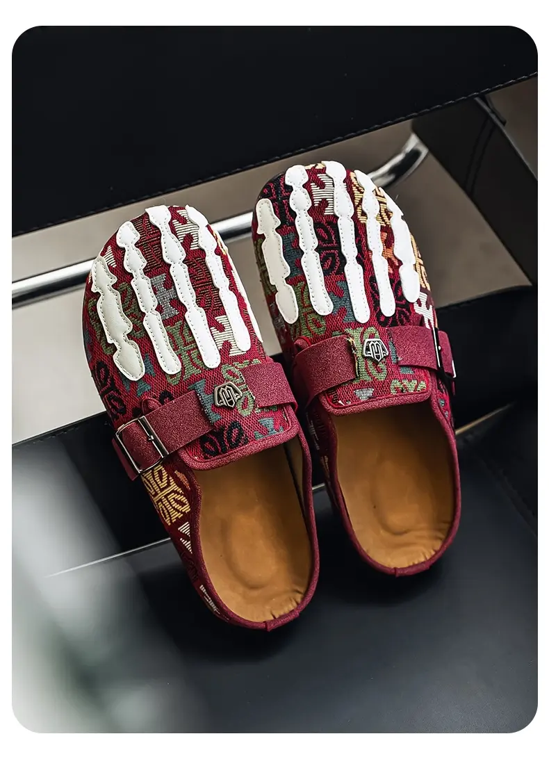 Men's Bohemian Print Mules, Mule Slides, Comfortable Slip-On Sandals, Adjustable Buckle, Soft Insole, Ideal for Daily Wear, Casual Footwear Men's Bohemian Print Mules, Mule Slides, Comfortable Slip-On Sandals, Adjustable Buckle, Soft Insole, Ideal for Daily Wear, Casual Footwear
