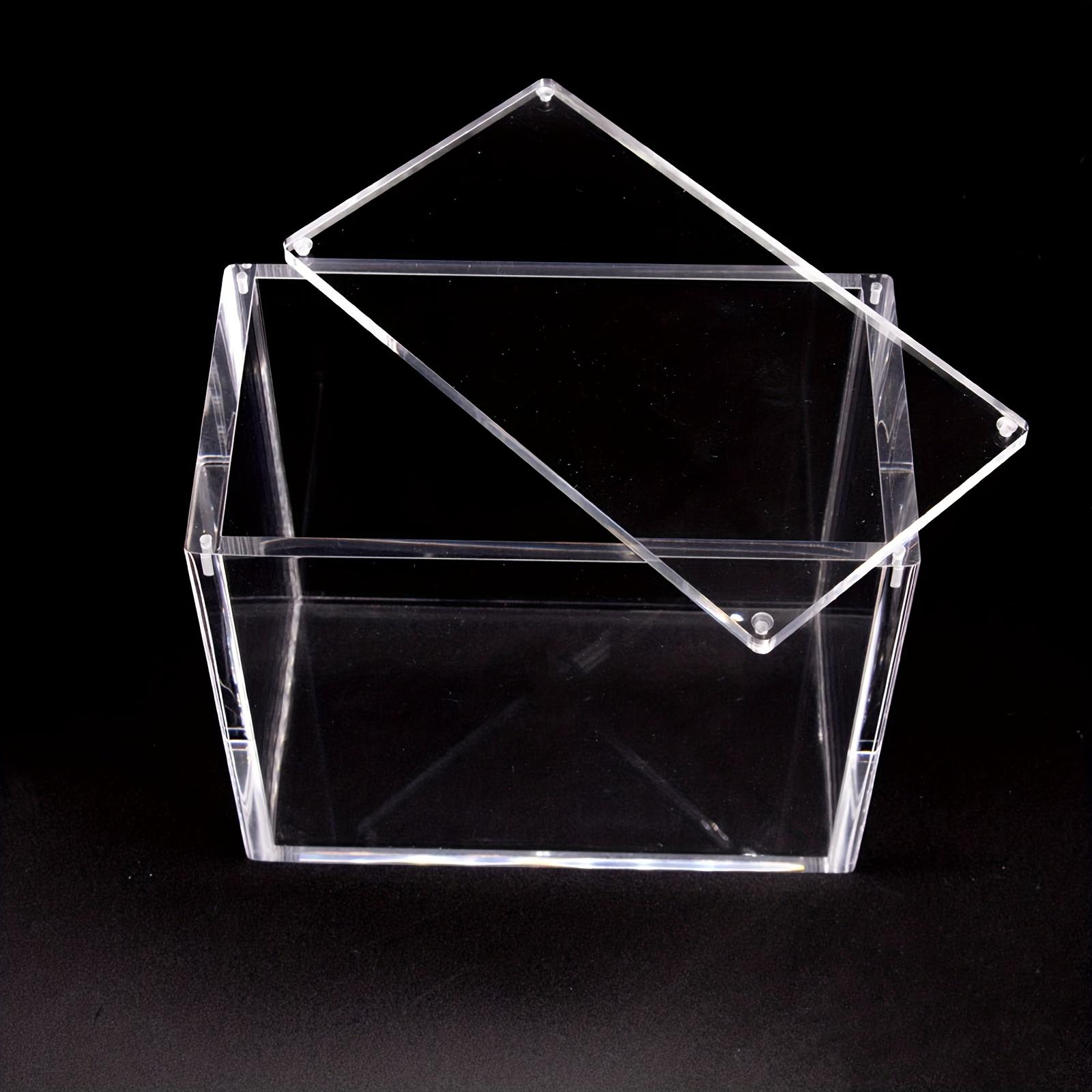 1pc for PTCG Booster Box Cartoon Trading Cards Clear Acrylic Box Protector Display Case with Corner Screw Closure for Sports Games Figure Durable Protection Holder Storage Box for Collectors Trade Card Box (Screwdriver Included, Check yours‘ Size)