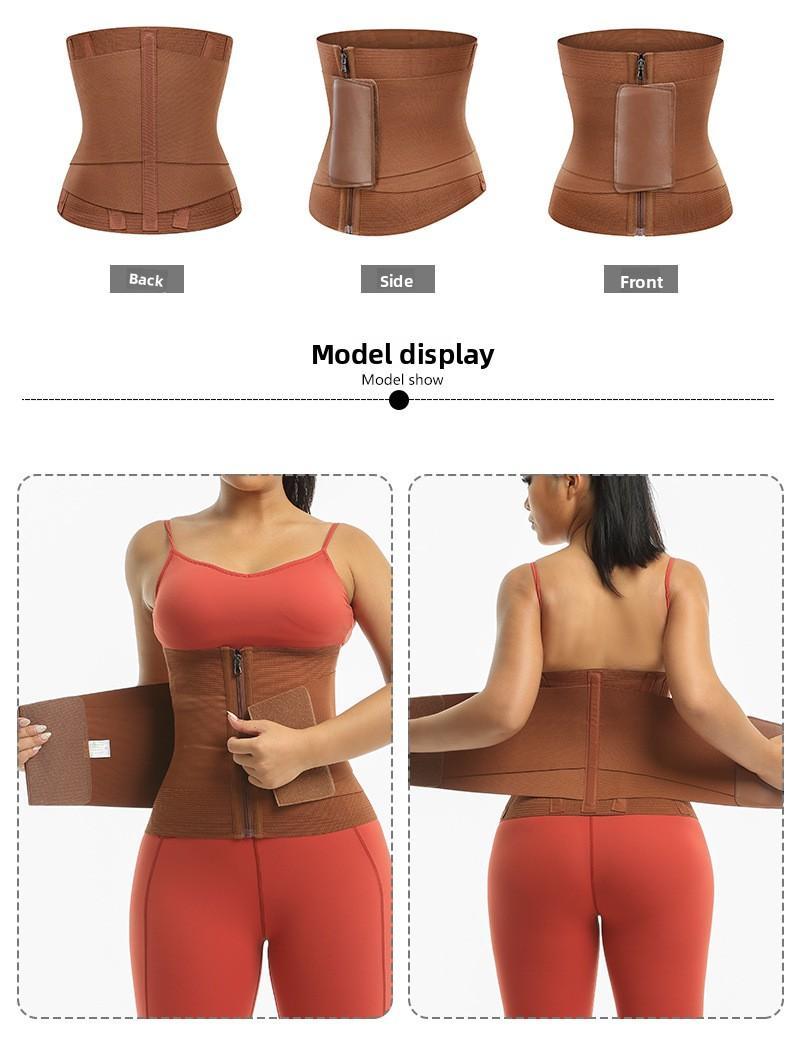 Women Thin Waist Trainer Belt Enhanced Sweat Workout Belt Tummy Control Fitness Body Shaper Back Support