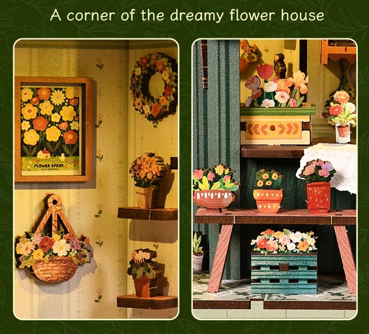 DIY Wooden Miniature House Model Kit, 3D Creative Puzzle Building Set, Handmade Gift for Home Decor & Collection, Includes English Manual