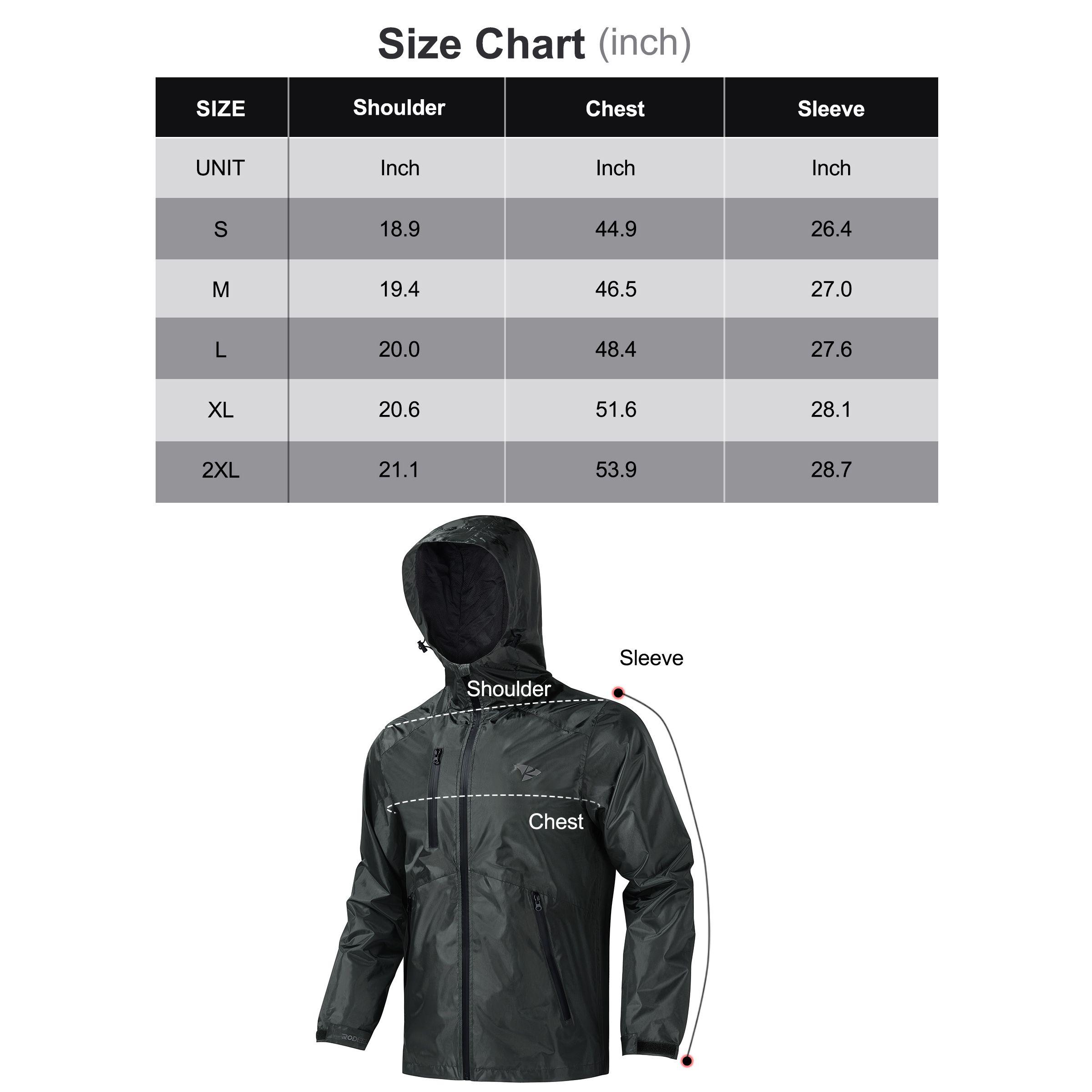 【RODEEL】715 Waterproof Jacket Men Lightweight Breathable Full Zip Hooded Rainwear Durable Rain Coat Weatherproof Windbreaker For Outdoor Sports Hiking Camping Fishing Boating Construction Roofing Landscaping Gardening Workwear Menswear, Holiday Gift